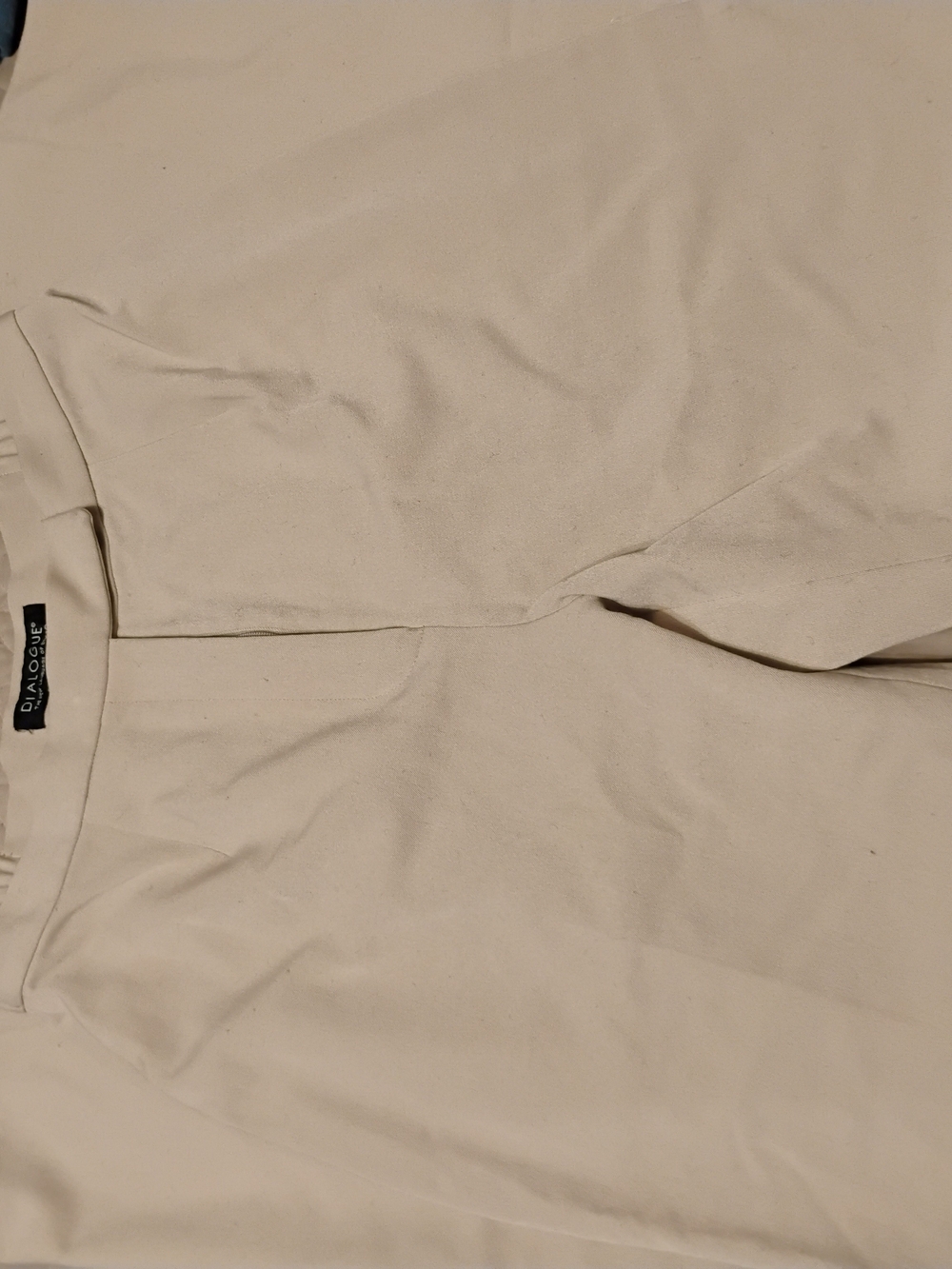 Dialogue Cream Wide-Leg Trousers